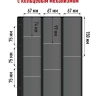 Лист "СТАНДАРТ" на черной основе (двусторонний) для хранения на 18 ячеек "скользящий". Формат "Grand". Размер 250х310 мм.