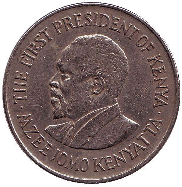 Монета 1 шиллинг. 1974г. Кения. (VF)