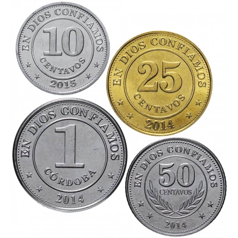 Набор монет Никарагуа. 2014-2015г. (UNC) (4 шт.)