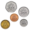 Набор монет Барбадос 2008-2011г. UNC (5 шт.)