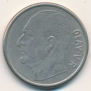 Монета 1 крона. 1969г. Норвегия. Лошадь. (F)