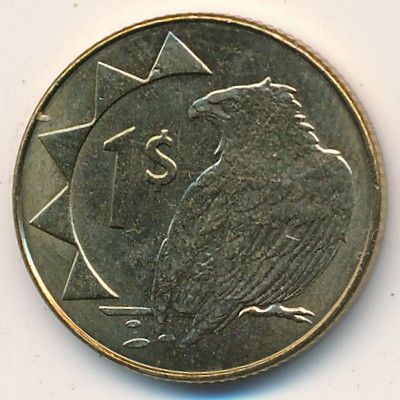 Монета 1 доллар. 2010г. Намибия. (F)