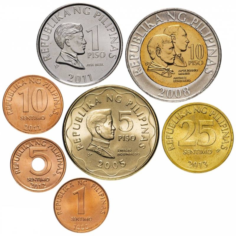 Набор монет Филлипины 1993-2013г. UNC (7 шт.)