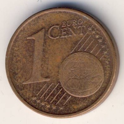 Монета 1 евроцент. 2005г. Германия. (A). (F)