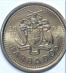 Монета 5 центов. 2008г. Барбадос. Маяк. (F)