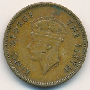 Монета 10 центов. 1951г. Гонконг. (F)