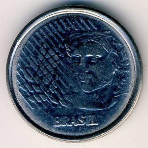 Монета 1 сентаво. 1997г. Бразилия. (VF)