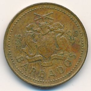 Монета 5 центов. 1996г. Барбадос. Маяк. (F)