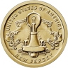 Монета 1 доллар. США. 2019г. «Американские инновации. Лампа накаливания», Нью-Джерси. (P). (UNC)
