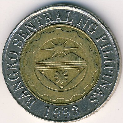 Монета 10 песо. 2001г. Филиппины. (F)