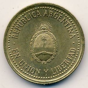 Монета 10 сентаво. 1992г. Аргентина. (F)