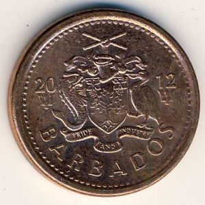 Монета 1 цент. 2012г. Барбадос. (F)