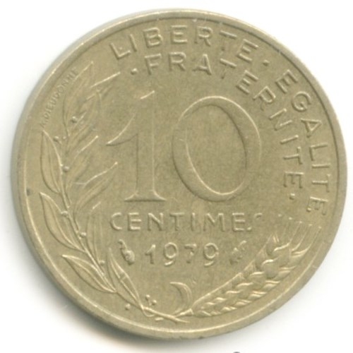 Монета 10 сантимов. 1979г. Франция. (F)