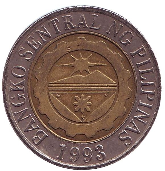 Монета 10 песо. 2002г. Филиппины. (VF)