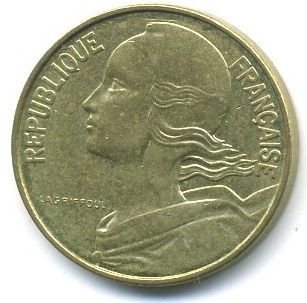 Монета 10 сантимов. 1981г. Франция. (F)