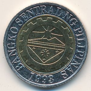 Монета 10 песо. 2011г. Филиппины. (F)