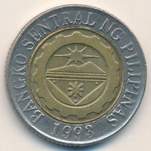 Монета 10 песо. 2006г. Филиппины. (VF)