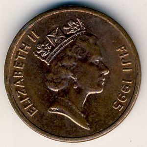 Монета 1 цент. 1995г. Фиджи. Церемониальная чаша. (F)
