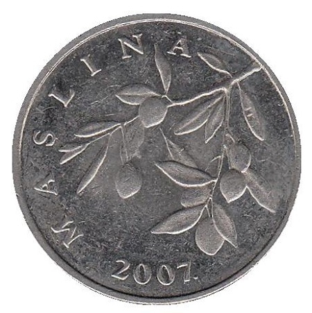 Монета 20 лип. 2007г. Хорватия. Маслина. (VF)