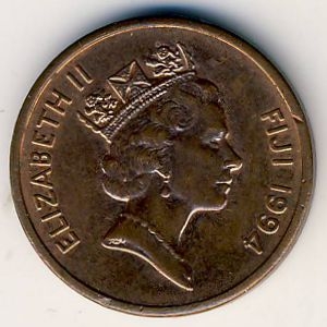 Монета 1 цент. 1994г. Фиджи. Церемониальная чаша. (F)