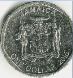 Монета 1 доллар. 2015г. Ямайка. (F)