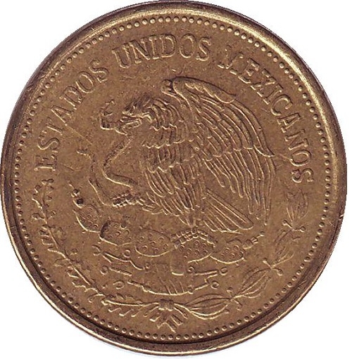 Монета 100 песо. 1991г. Мексика. Венустино Карранса. (F)