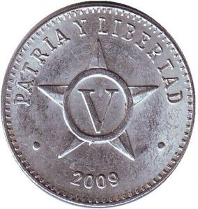 Монета 5 сентаво. 2009г. Куба. (F)