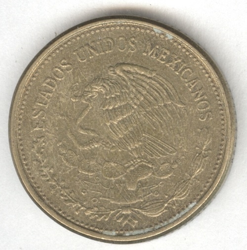 Монета 100 песо. 1984г. Мексика. Венустино Карранса. (F)