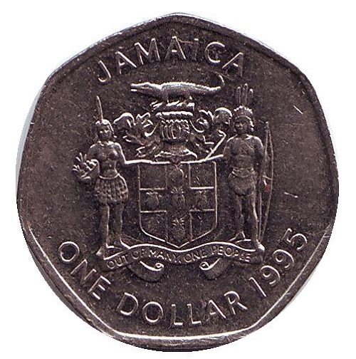 Монета 1 доллар. 1995г. Ямайка. (F)