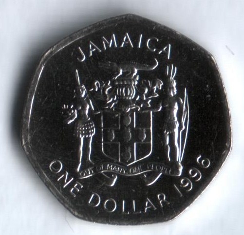 Монета 1 доллар. 1996г. Ямайка. (F)