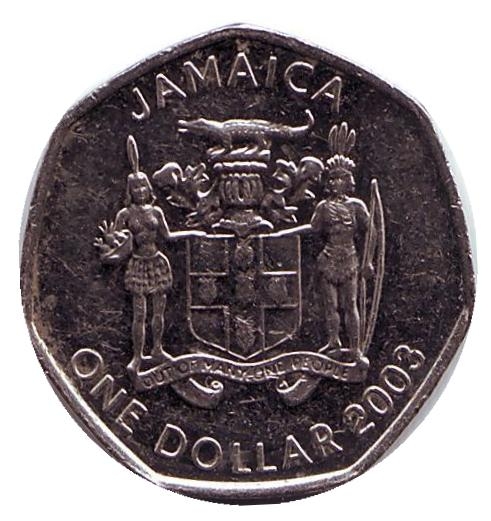 Монета 1 доллар. 2003г. Ямайка. (F)