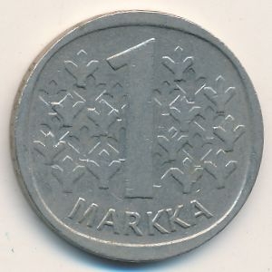 Монета 1 марка. 1970г. Финляндия. (F)