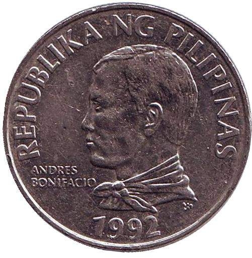 Монета 2 песо. 1992г. Филиппины. Пальма. (F)