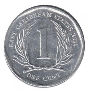 Монета 1 цент. 2011г. Восточно-карибские государства. (F)