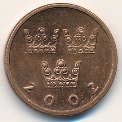 Монета 50 эре. 2002г. Швеция. (F)