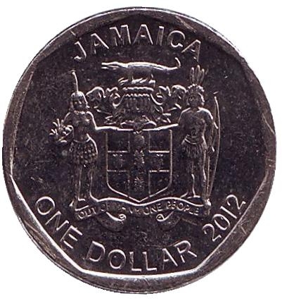 Монета 1 доллар. 2012г. Ямайка. (F)