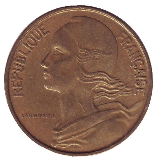 Монета 10 сантимов. 1980г. Франция. (F)