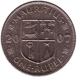 Монета 1 рупия. 2007г. Маврикий. (F)