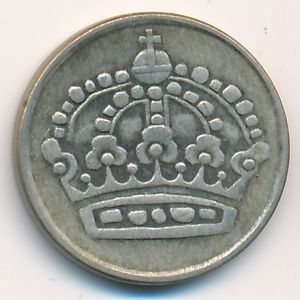 Монета 25 эре. 1954г. Швеция. (F)