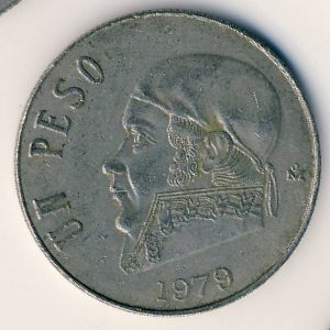 Монета 1 песо. 1979г. Мексика. Хосе Мария Морелос. (F)