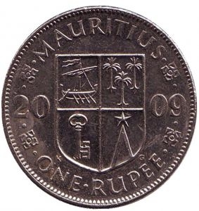 Монета 1 рупия. 2009г. Маврикий. (F)