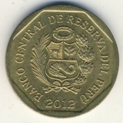 Монета 10 сентимо. 2012г. Перу. (F)
