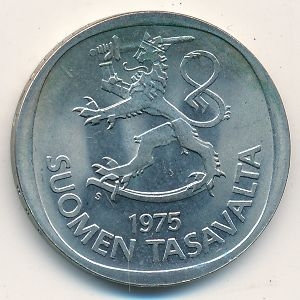 Монета 1 марка. 1975г. Финляндия. (F)