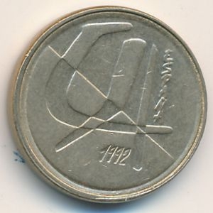 Монета 5 песет. 1992г. Испания. (F)