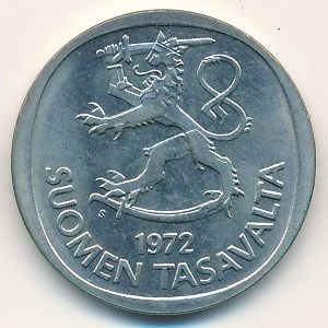 Монета 1 марка. 1972г. Финляндия. (F)
