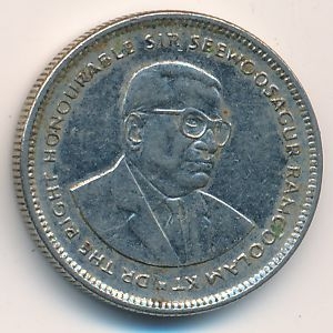 Монета 20 центов. 1990г. Маврикий. (F)