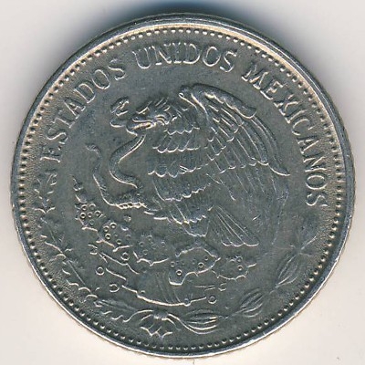 Монета 50 песо. 1987г. Мексика. Бенито Хуарес. (F)
