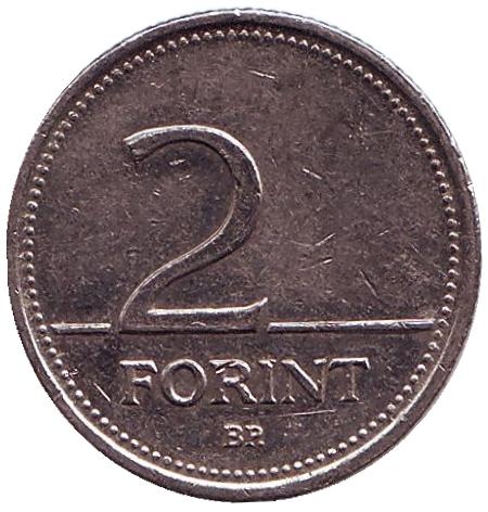 Монета 2 форинта. 2002г. Венгрия. (VF)