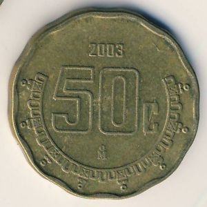 Монета 50 сентаво. 2003г. Мексика. (F)