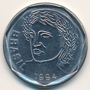 Монета 25 сентаво. 1994г. Бразилия. (F)
